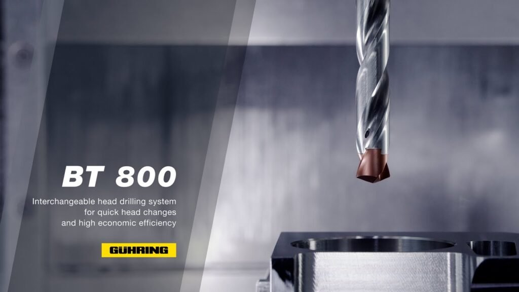 Gühring BT 800 Bayonet-Style Exchangeable-Head Drill — Striking the Balance of Cost and Efficiency in Mid-to-Large Diameters